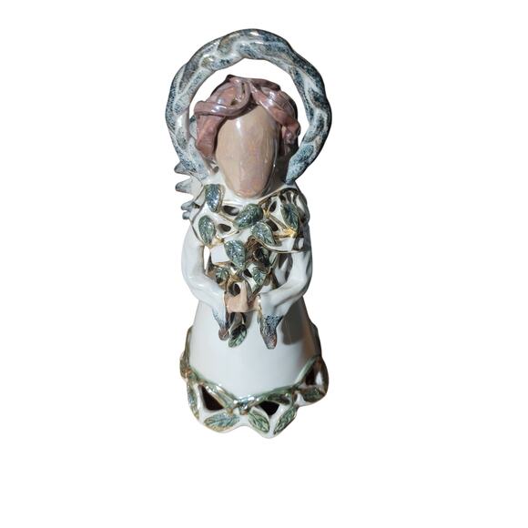 Blue Sky Clayworks' Natures Angel Hurricane Lamp Tea Light - Picture 1 of 3